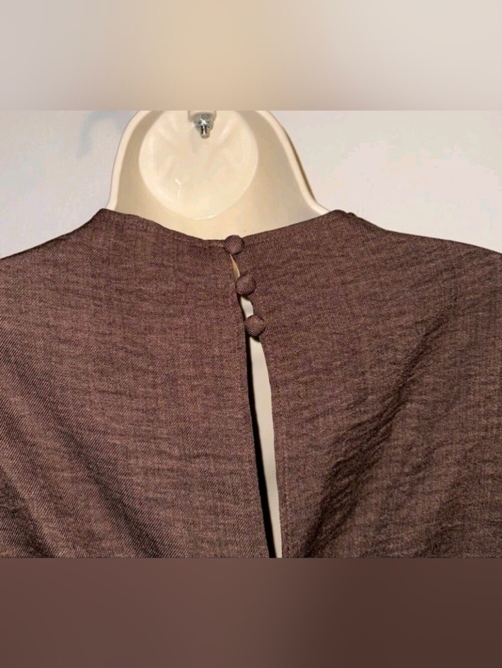 Wide-Leg Back-Tie Jumpsuit in Chocolate Brown - Picture 8 of 11